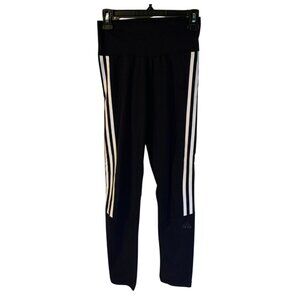 Adidas Believe This Hi Rise Tights Women's Size S 3 Stripes 7/8 Black DH5862